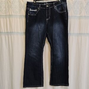 Love Indigo Midnight Blue Boot Cut Jeans